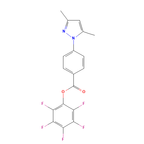 (2,3,4,5,6-pentafluorophenyl) 4-(3,5-dimethylpyrazol-1-yl)benzoate (CAS: 941717-00-6) - Related Chemical Product