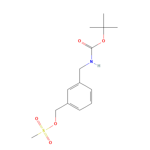 [3-[[(2-methylpropan-2-yl)oxycarbonylamino]methyl]phenyl]methyl methanesulfonate (CAS: 1400760-21-5) - Related Chemical Product