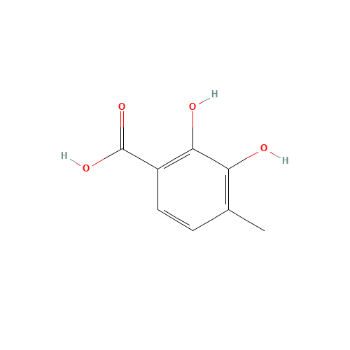 2,3-dihydroxy-4-methylbenzoic acid (CAS: 3929-89-3) - Chemical Structure and Molecular Formula 