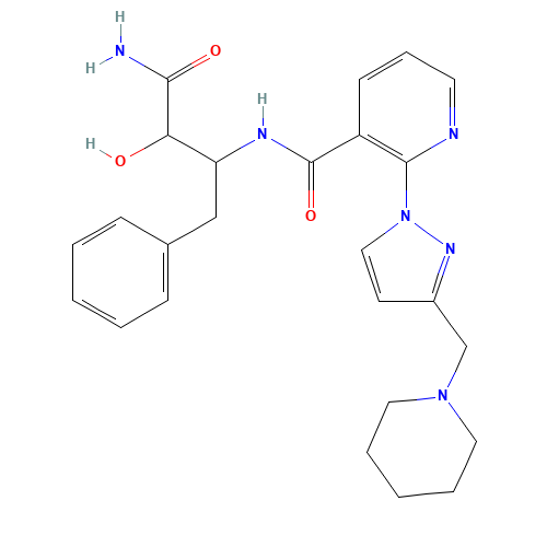 N-(4-amino-3-hydroxy-4-oxo-1-phenylbutan-2-yl)-2-[3-(piperidin-1-ylmethyl)pyrazol-1-yl]pyridine-3-carboxamide (CAS: 1547092-11-4) - Related Chemical Product