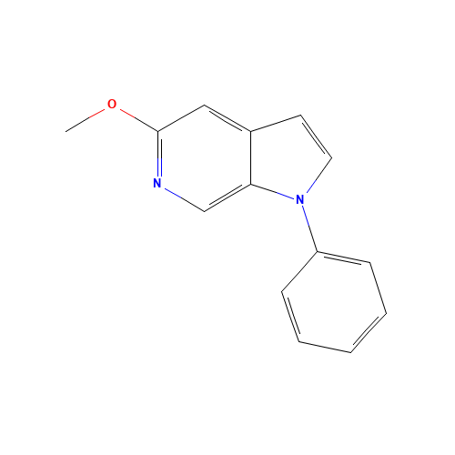 5-methoxy-1-phenylpyrrolo[2,3-c]pyridine (CAS: 1175015-06-1) - Chemical Structure and Molecular Formula 
