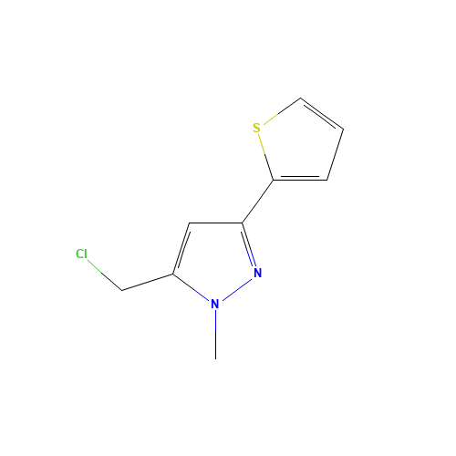 5-(chloromethyl)-1-methyl-3-thiophen-2-ylpyrazole (CAS: 876316-96-0) - Related Chemical Product
