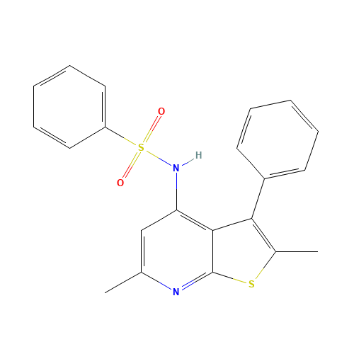 N-(2,6-dimethyl-3-phenylthieno[2,3-b]pyridin-4-yl)benzenesulfonamide (CAS: 1312592-99-6) - Related Chemical Product