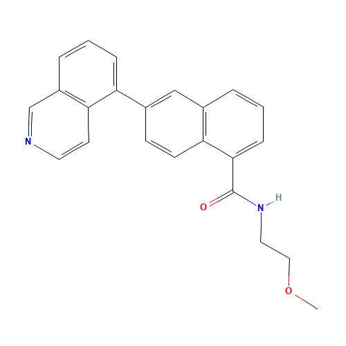 6-isoquinolin-5-yl-N-(2-methoxyethyl)naphthalene-1-carboxamide (CAS: 919363-04-5) - Related Chemical Product