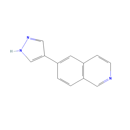 6-(1H-pyrazol-4-yl)isoquinoline (CAS: 1105710-35-7) - Chemical Structure and Molecular Formula 