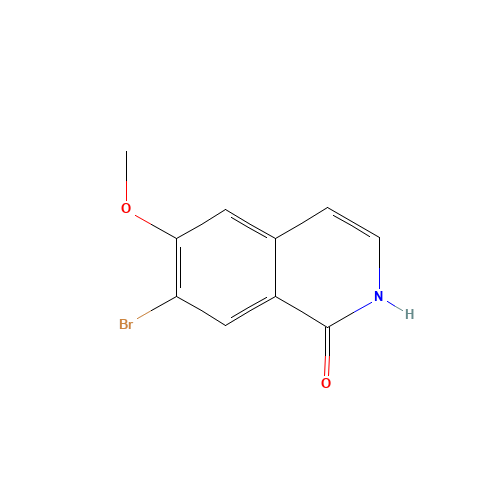 7-bromo-6-methoxy-2H-isoquinolin-1-one (CAS: 924271-34-1) - Chemical Structure and Molecular Formula 