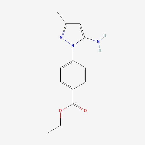 ethyl 4-(5-amino-3-methylpyrazol-1-yl)benzoate (CAS: 866472-30-2) - Related Chemical Product