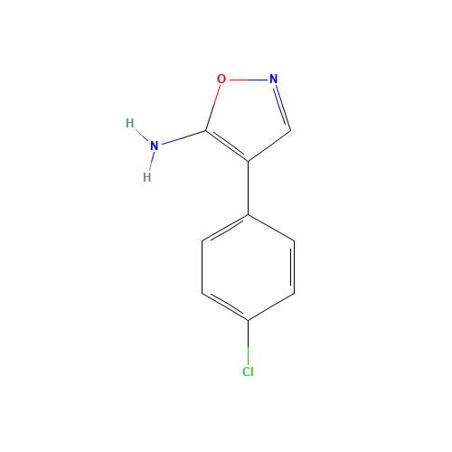 4-(4-chlorophenyl)-1,2-oxazol-5-amine (CAS: 64047-49-0) - Chemical Structure and Molecular Formula 