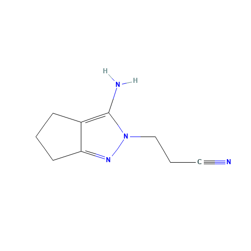 3-(3-amino-5,6-dihydro-4H-cyclopenta[c]pyrazol-2-yl)propanenitrile (CAS: 56112-89-1) - Related Chemical Product