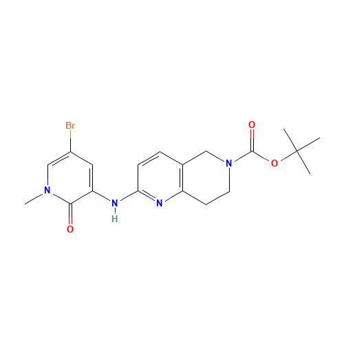 tert-butyl 2-[(5-bromo-1-methyl-2-oxopyridin-3-yl)amino]-7,8-dihydro-5H-1,6-naphthyridine-6-carboxylate (CAS: 1346673-95-7) - Related Chemical Product