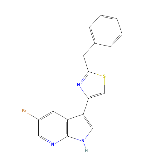 2-benzyl-4-(5-bromo-1H-pyrrolo[2,3-b]pyridin-3-yl)-1,3-thiazole (CAS: 1379670-78-6) - Related Chemical Product