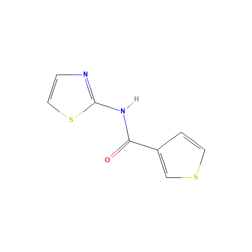 N-(1,3-thiazol-2-yl)thiophene-3-carboxamide (CAS: 923685-42-1) - Chemical Structure and Molecular Formula 