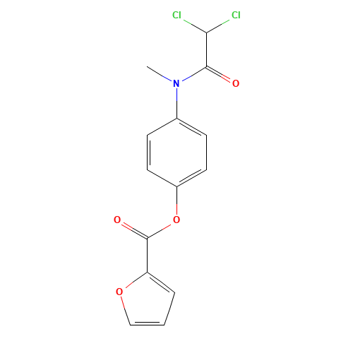 [4-[(2,2-dichloroacetyl)-methylamino]phenyl] furan-2-carboxylate (CAS: 3736-81-0) - Chemical Structure and Molecular Formula 