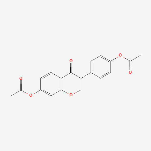 [4-(7-acetyloxy-4-oxo-2,3-dihydrochromen-3-yl)phenyl] acetate (CAS: 81267-11-0) - Related Chemical Product