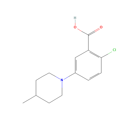 2-chloro-5-(4-methylpiperidin-1-yl)benzoic acid (CAS: 1504866-12-9) - Related Chemical Product