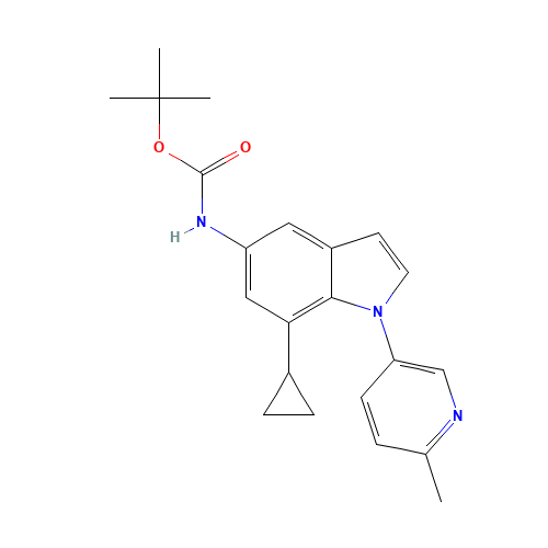 tert-butyl N-[7-cyclopropyl-1-(6-methylpyridin-3-yl)indol-5-yl]carbamate (CAS: 1610801-42-7) - Related Chemical Product