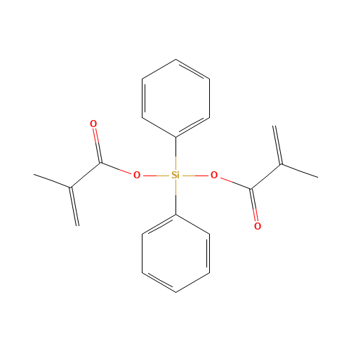 [2-methylprop-2-enoyloxy(diphenyl)silyl] 2-methylprop-2-enoate (CAS: 63696-07-1) - Chemical Structure and Molecular Formula 