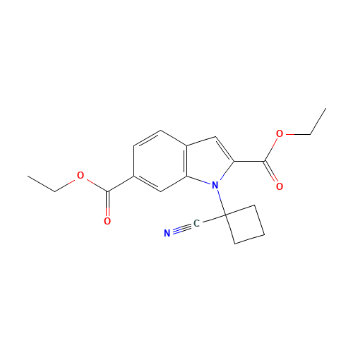 diethyl 1-(1-cyanocyclobutyl)indole-2,6-dicarboxylate (CAS: 1014694-92-8) - Related Chemical Product