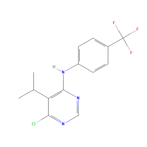 6-chloro-5-propan-2-yl-N-[4-(trifluoromethyl)phenyl]pyrimidin-4-amine (CAS: 852061-98-4) - Related Chemical Product