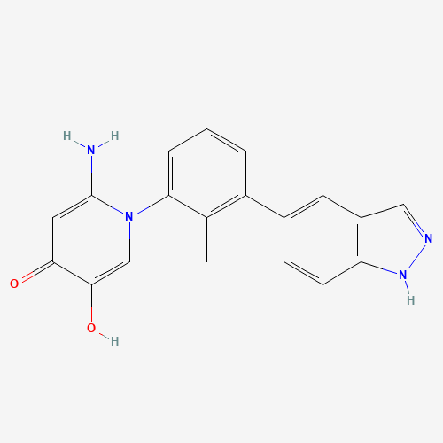 2-amino-5-hydroxy-1-[3-(1H-indazol-5-yl)-2-methylphenyl]pyridin-4-one (CAS: 1333331-10-4) - Related Chemical Product