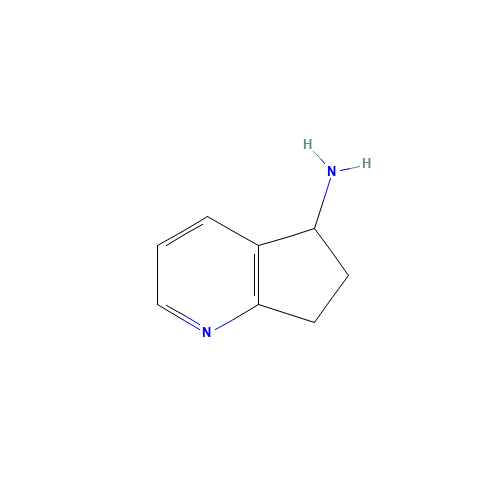 6,7-dihydro-5H-cyclopenta[b]pyridin-5-amine (CAS: 535935-84-3) - Chemical Structure and Molecular Formula 