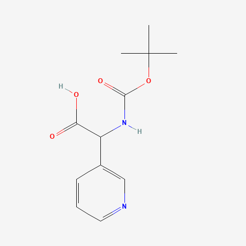 2-[(2-methylpropan-2-yl)oxycarbonylamino]-2-pyridin-3-ylacetic acid (CAS: 347187-29-5) - Related Chemical Product