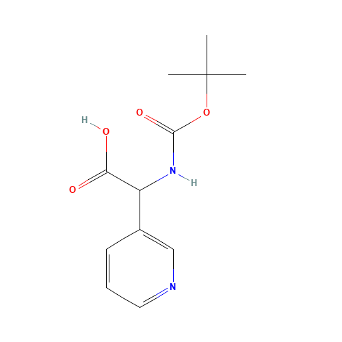 2-[(2-methylpropan-2-yl)oxycarbonylamino]-2-pyridin-3-ylacetic acid (CAS: 347187-29-5) - Related Chemical Product