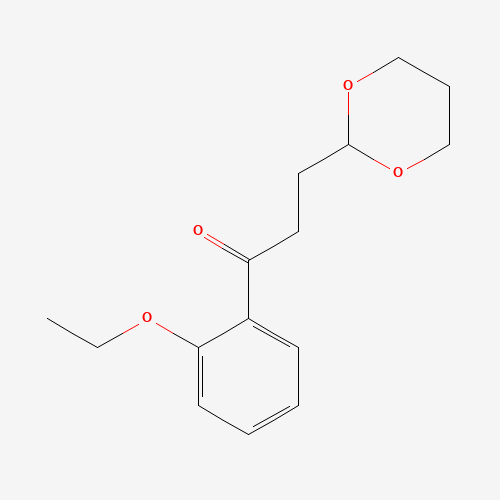 3-(1,3-dioxan-2-yl)-1-(2-ethoxyphenyl)propan-1-one (CAS: 884504-33-0) - Related Chemical Product
