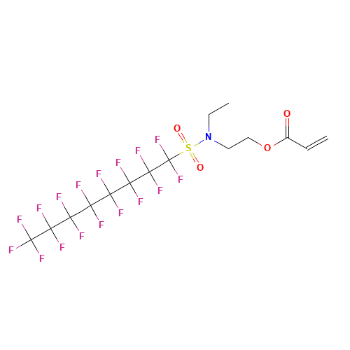 2-[ethyl(1,1,2,2,3,3,4,4,5,5,6,6,7,7,8,8,8-heptadecafluorooctylsulfonyl)amino]ethyl prop-2-enoate (CAS: 423-82-5) - Related Chemical Product