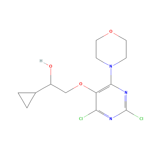 1-cyclopropyl-2-(2,4-dichloro-6-morpholin-4-ylpyrimidin-5-yl)oxyethanol (CAS: 1572048-71-5) - Related Chemical Product