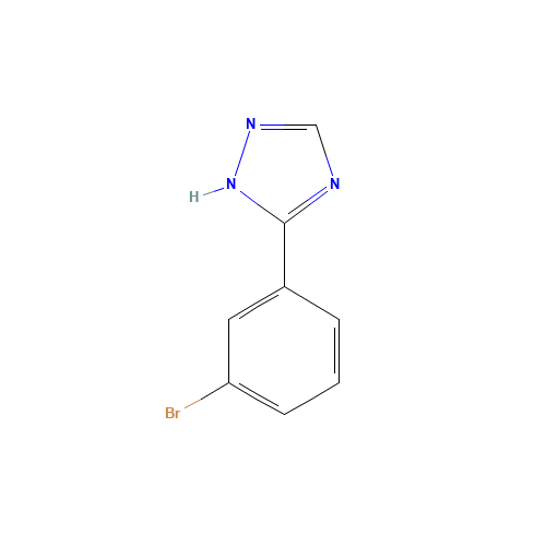 5-(3-bromophenyl)-1H-1,2,4-triazole (CAS: 342617-08-7) - Chemical Structure and Molecular Formula 
