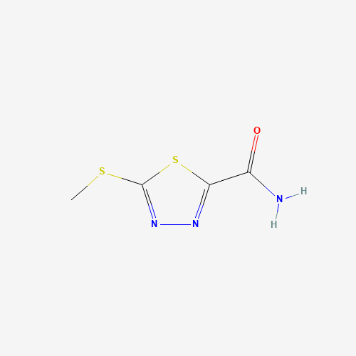 5-methylsulfanyl-1,3,4-thiadiazole-2-carboxamide (CAS: 75573-78-3) - Chemical Structure and Molecular Formula 