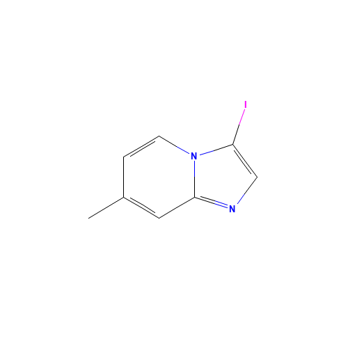 3-iodo-7-methylimidazo[1,2-a]pyridine (CAS: 59938-33-9) - Chemical Structure and Molecular Formula 