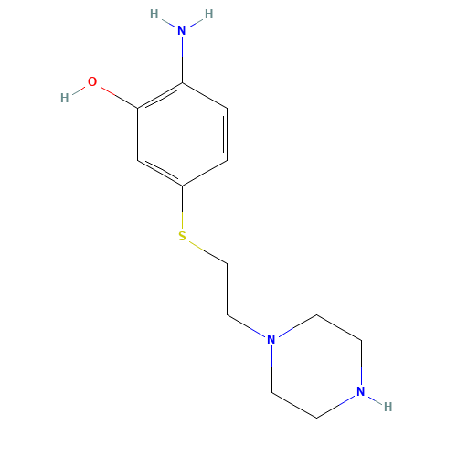 2-amino-5-(2-piperazin-1-ylethylsulfanyl)phenol (CAS: 1291106-95-0) - Related Chemical Product