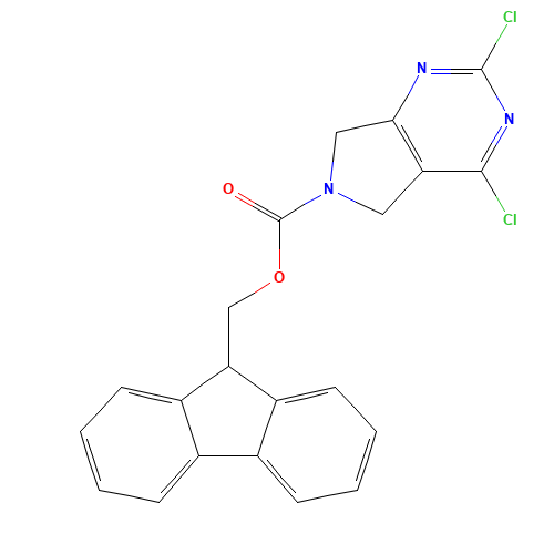 9H-fluoren-9-ylmethyl 2,4-dichloro-5,7-dihydropyrrolo[3,4-d]pyrimidine-6-carboxylate (CAS: 903129-86-2) - Related Chemical Product