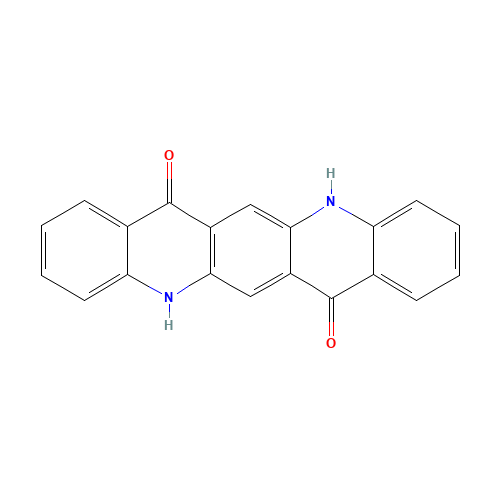 5,12-dihydroquinolino[2,3-b]acridine-7,14-dione (CAS: 1047-16-1) - Chemical Structure and Molecular Formula 