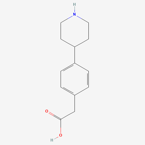 2-(4-piperidin-4-ylphenyl)acetic acid (CAS: 41789-04-2) - Chemical Structure and Molecular Formula 
