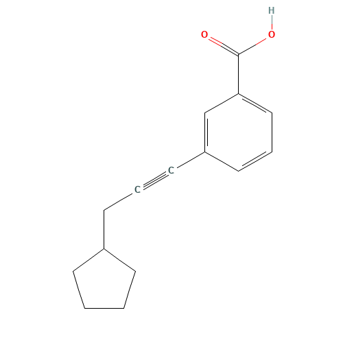 3-(3-cyclopentylprop-1-ynyl)benzoic acid (CAS: 884001-23-4) - Related Chemical Product