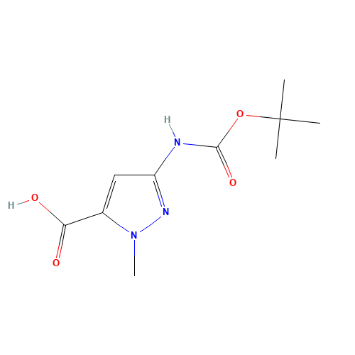 2-methyl-5-[(2-methylpropan-2-yl)oxycarbonylamino]pyrazole-3-carboxylic acid (CAS: 128883-83-0) - Related Chemical Product