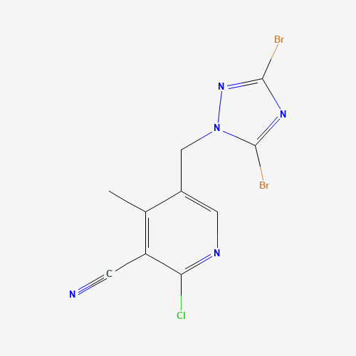2-chloro-5-[(3,5-dibromo-1,2,4-triazol-1-yl)methyl]-4-methylpyridine-3-carbonitrile (CAS: 1428870-89-6) - Related Chemical Product