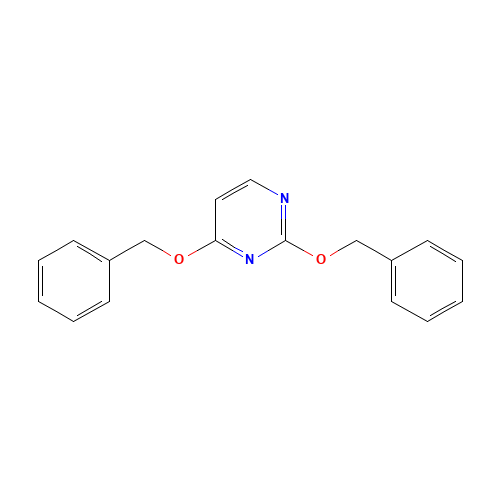 2,4-bis(phenylmethoxy)pyrimidine (CAS: 7306-79-8) - Chemical Structure and Molecular Formula 