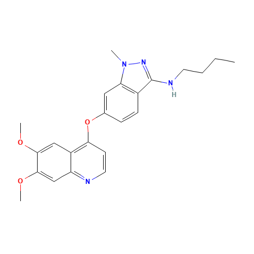 N-butyl-6-(6,7-dimethoxyquinolin-4-yl)oxy-1-methylindazol-3-amine (CAS: 862178-80-1) - Related Chemical Product