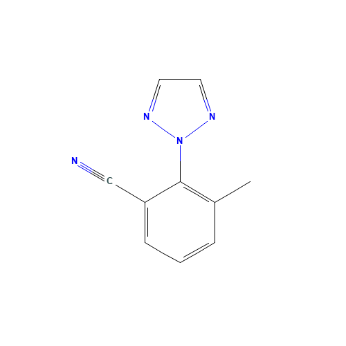 3-methyl-2-(triazol-2-yl)benzonitrile (CAS: 1293285-64-9) - Chemical Structure and Molecular Formula 