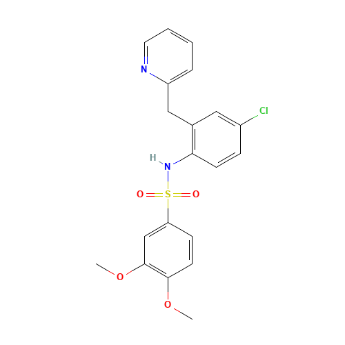 N-[4-chloro-2-(pyridin-2-ylmethyl)phenyl]-3,4-dimethoxybenzenesulfonamide (CAS: 945483-68-1) - Related Chemical Product