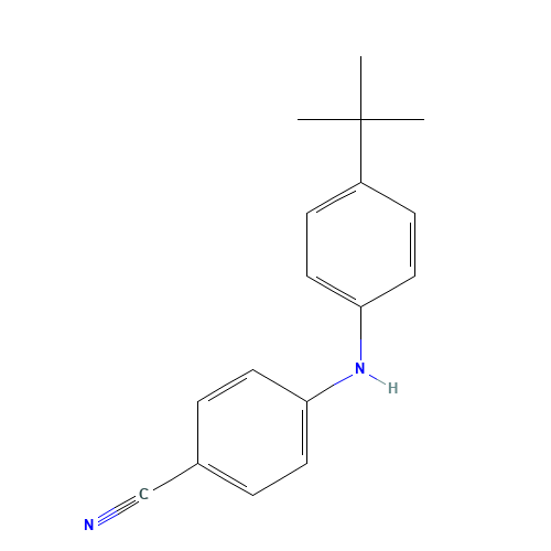 4-(4-tert-butylanilino)benzonitrile (CAS: 1041577-54-1) - Chemical Structure and Molecular Formula 
