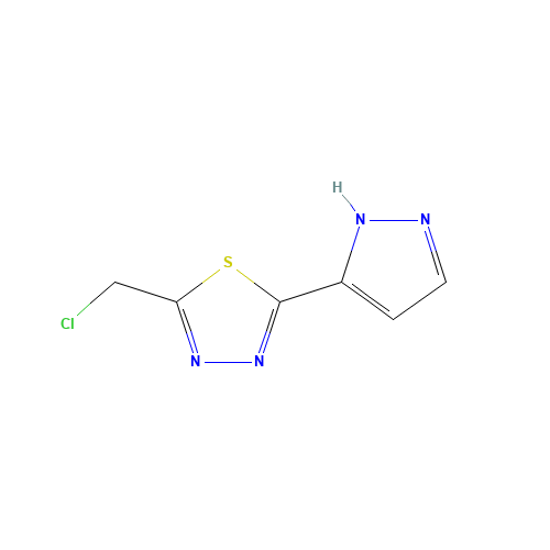 2-(chloromethyl)-5-(1H-pyrazol-5-yl)-1,3,4-thiadiazole (CAS: 1254577-44-0) - Related Chemical Product