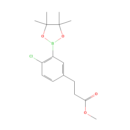 methyl 3-[4-chloro-3-(4,4,5,5-tetramethyl-1,3,2-dioxaborolan-2-yl)phenyl]propanoate (CAS: 1374135-22-4) - Related Chemical Product