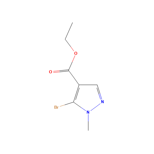 ethyl 5-bromo-1-methylpyrazole-4-carboxylate (CAS: 105486-72-4) - Chemical Structure and Molecular Formula 