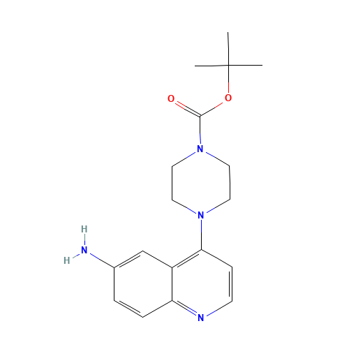 tert-butyl 4-(6-aminoquinolin-4-yl)piperazine-1-carboxylate (CAS: 227957-05-3) - Chemical Structure and Molecular Formula 