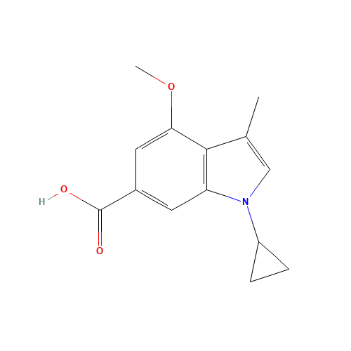 1-cyclopropyl-4-methoxy-3-methylindole-6-carboxylic acid (CAS: 1039758-80-9) - Related Chemical Product
